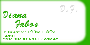 diana fabos business card